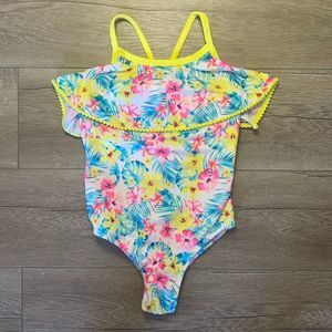 Girls 6x floral swimsuit